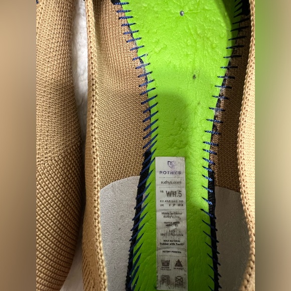 Rothy’s Round Toe Flats Camel Tan Knit Tortoise Sole Women’s Size 11.5 EUC - Picture 9 of 10